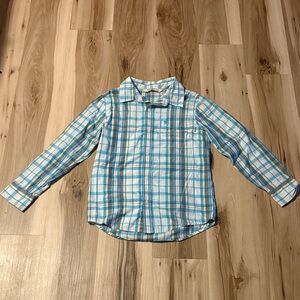 Old Navy Kids Plaid Shirt - Blue, White, and Brown